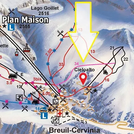La Stella Alpina Cervinia Vda Vacanze In Vetta Cir 0250 Lägenhet *